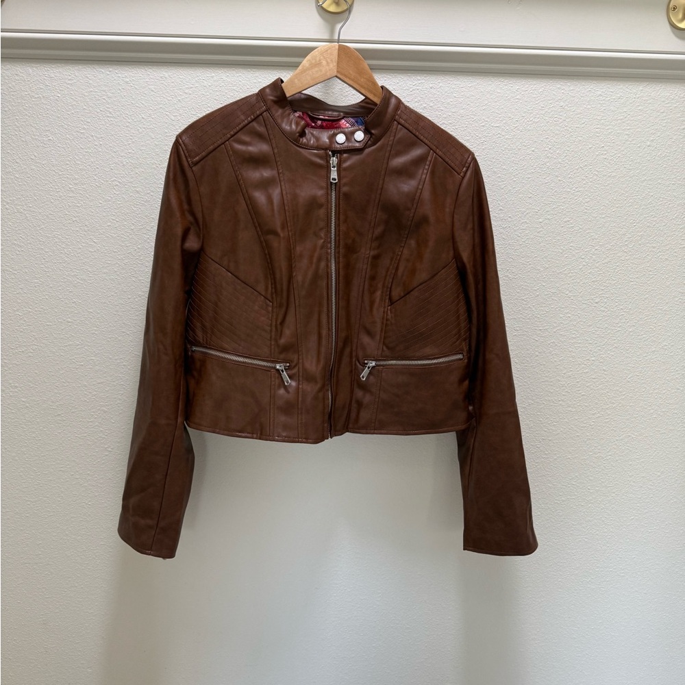 Avec Les Filles Chocolate Faux Leather Jacket